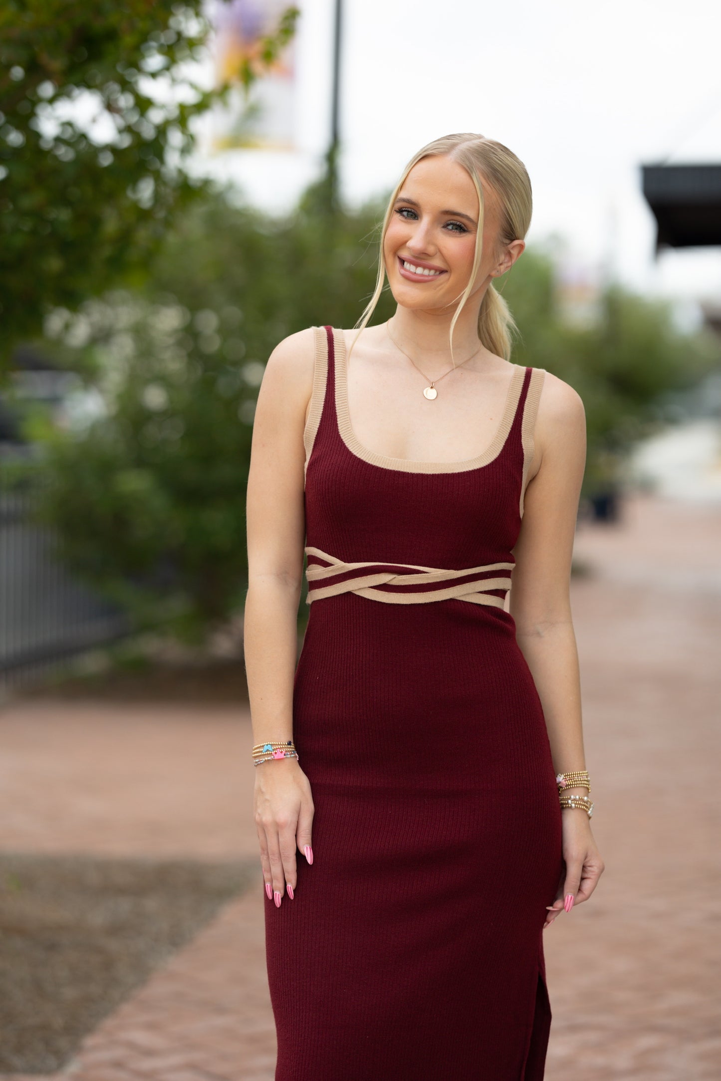 Square Neck Midi Dress