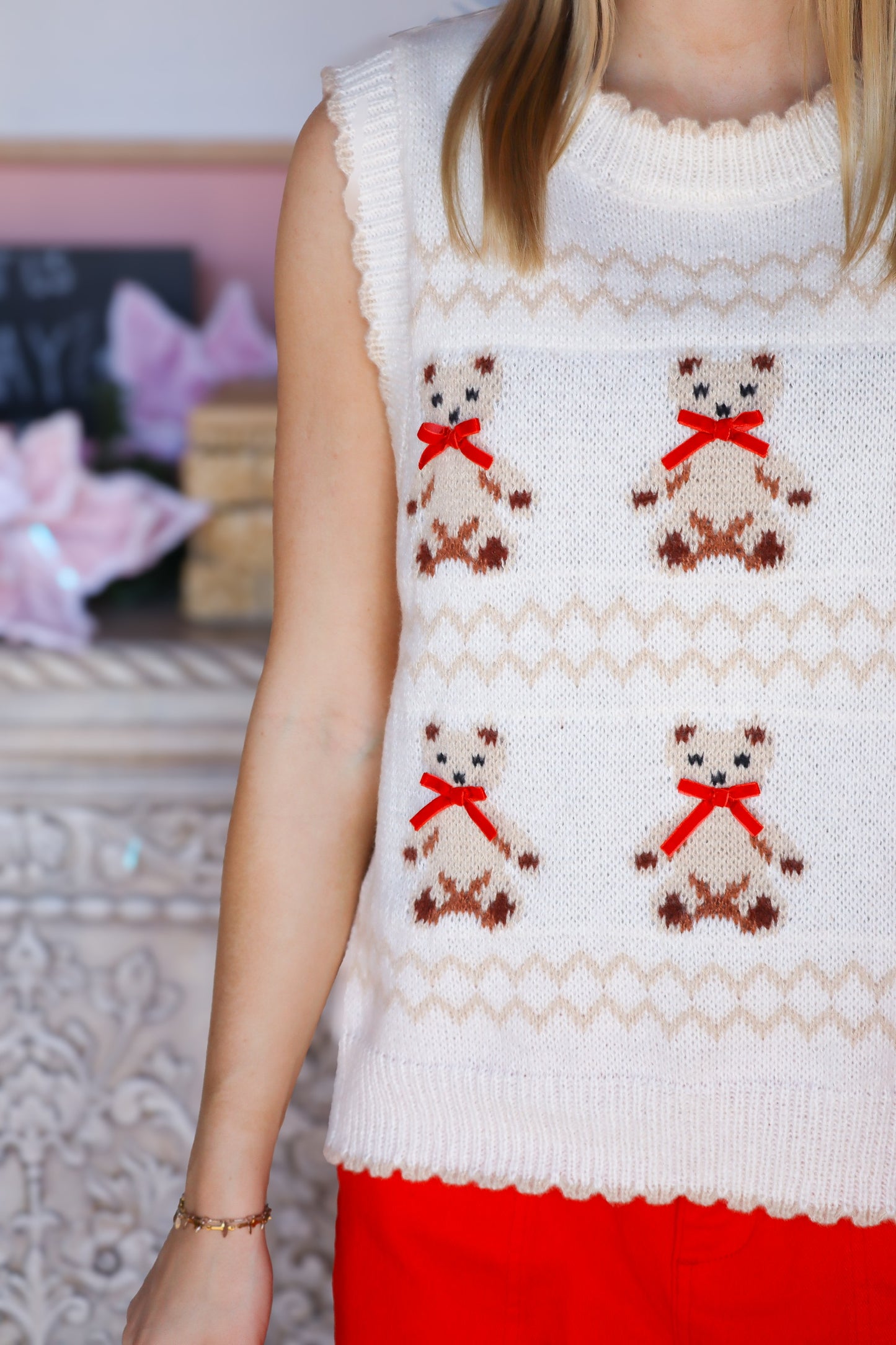 Teddy Bear Holiday Sweater Vest