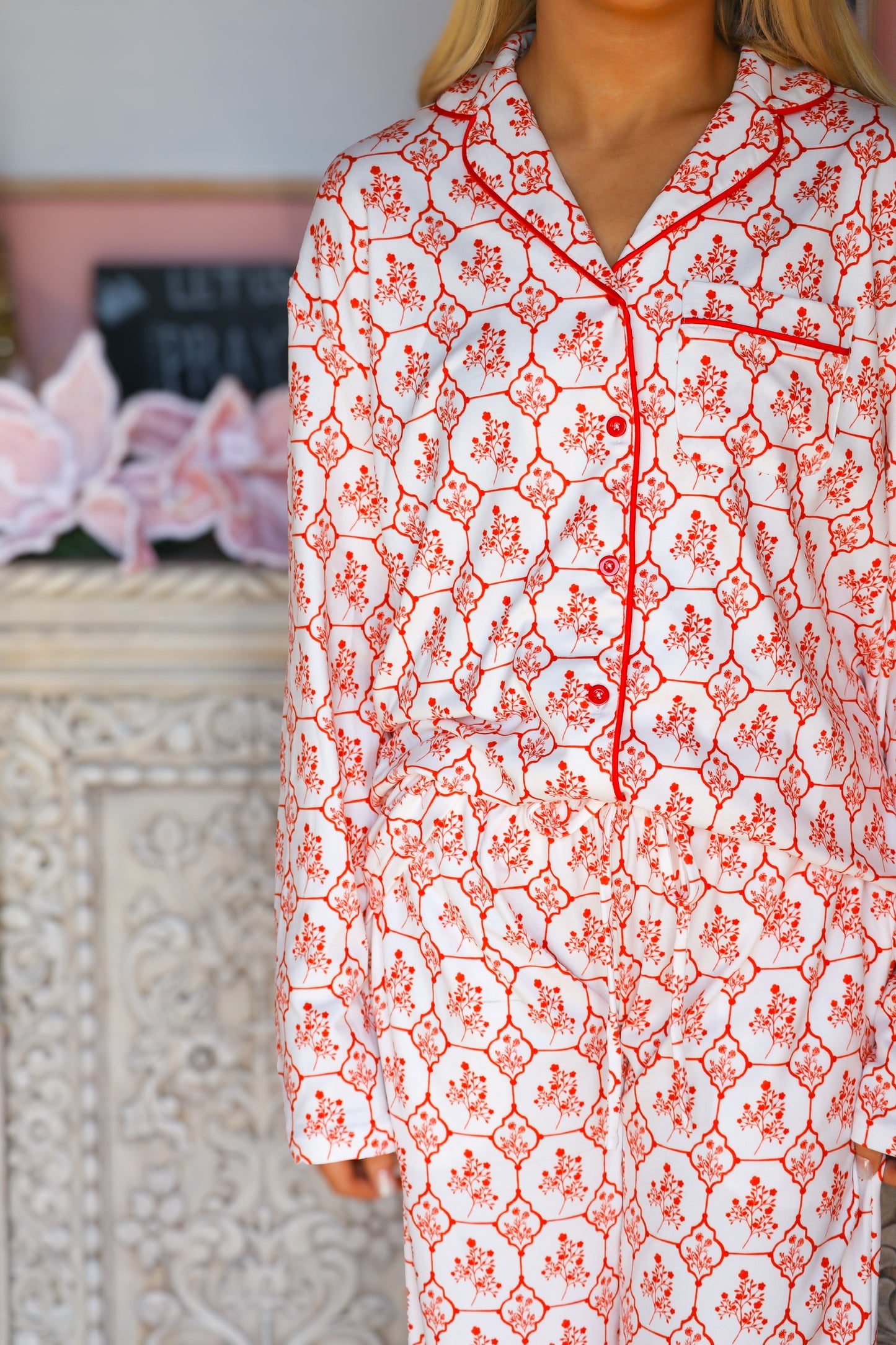 Red Tolie Pajama Set