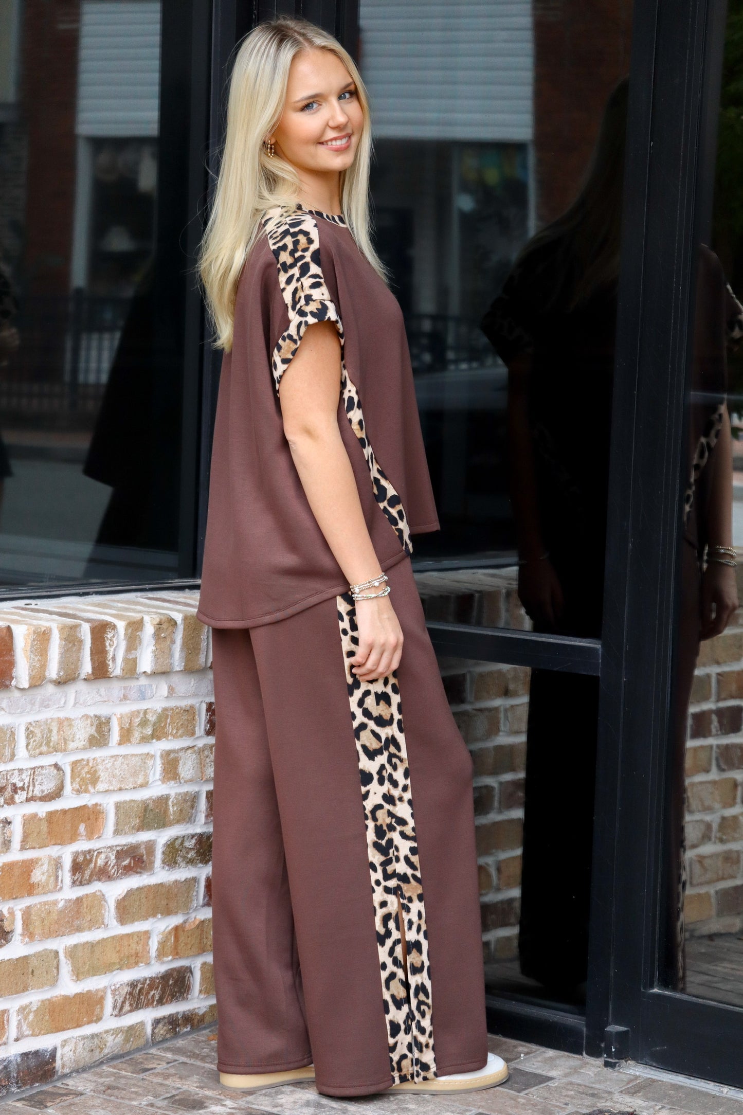 Brown Cheetah Print Pant