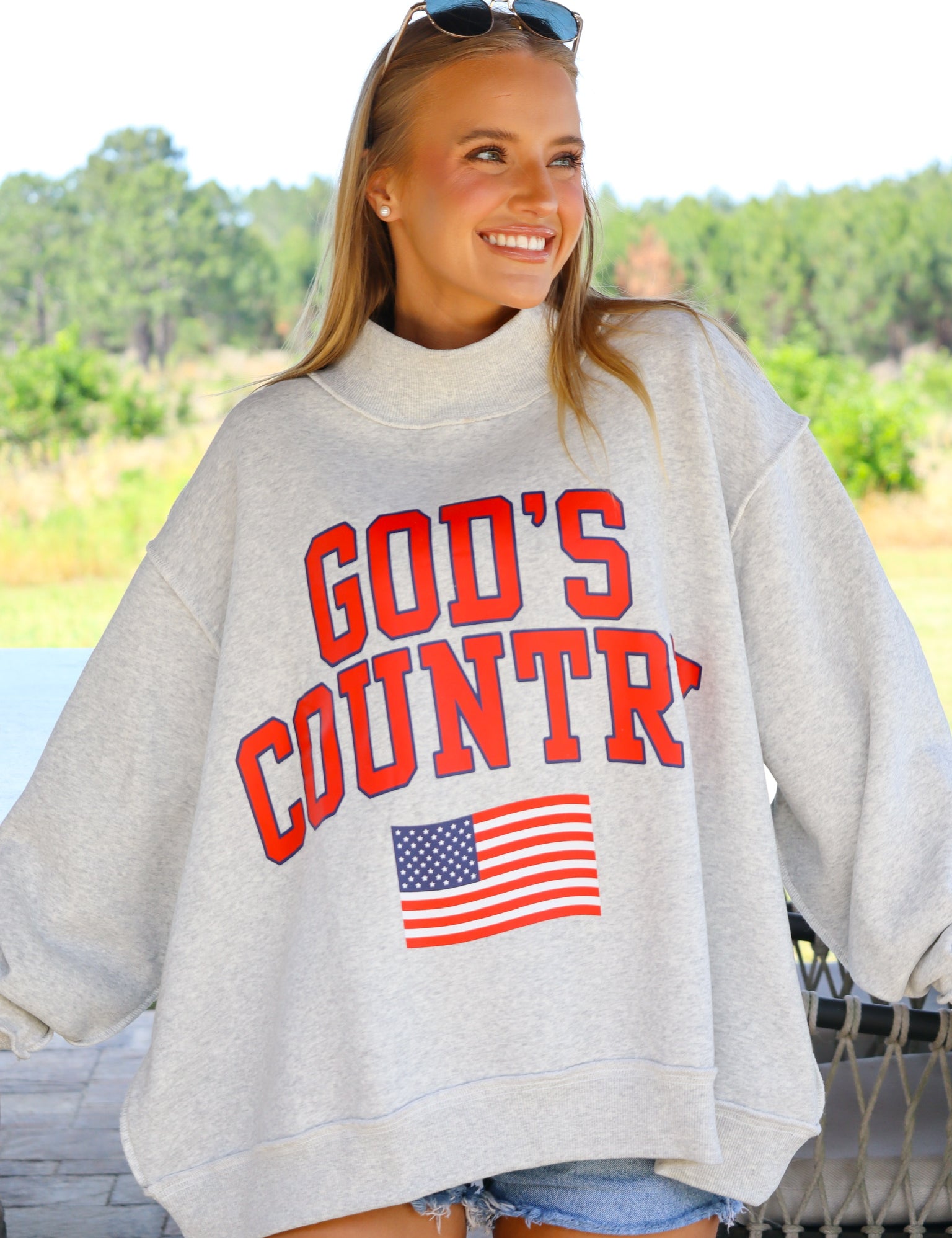 GOD'S Country Reversible Mock-Neck Sweatshirt