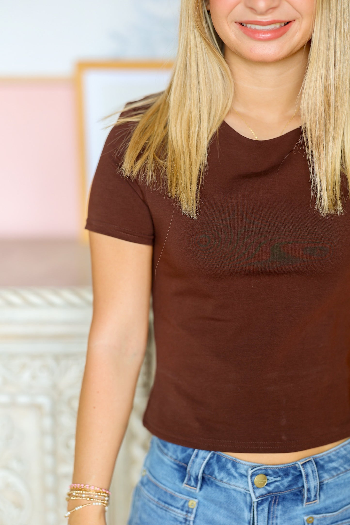 Dark Brown Short Sleeve Tee