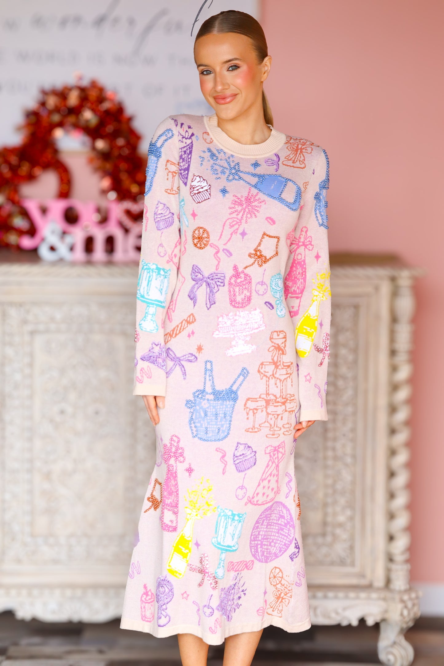 QOS Birthday Icon Knit Dress