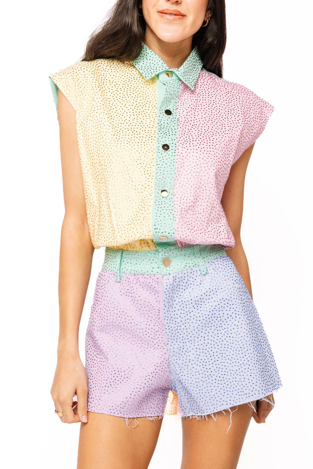 QOS Pastel Colorblock Rimper