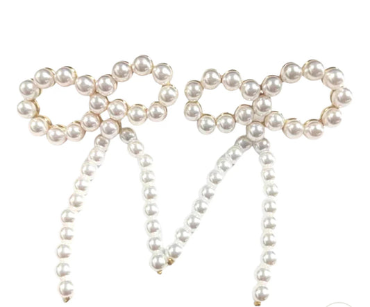 Pearl Bow Earrings