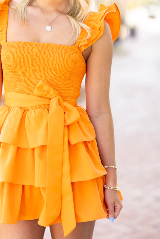 Bright Orange Dress