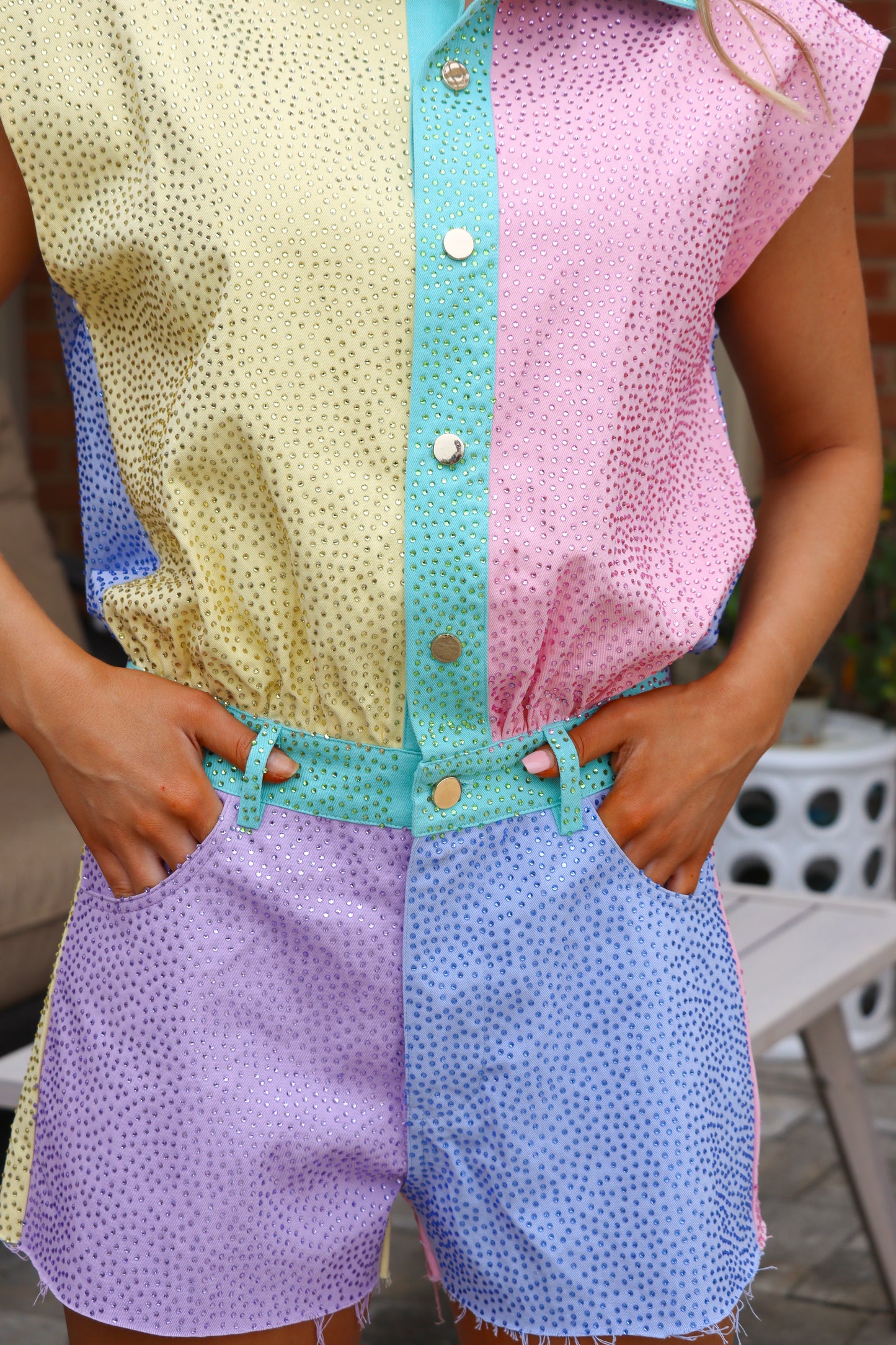 QOS Pastel Colorblock Rimper