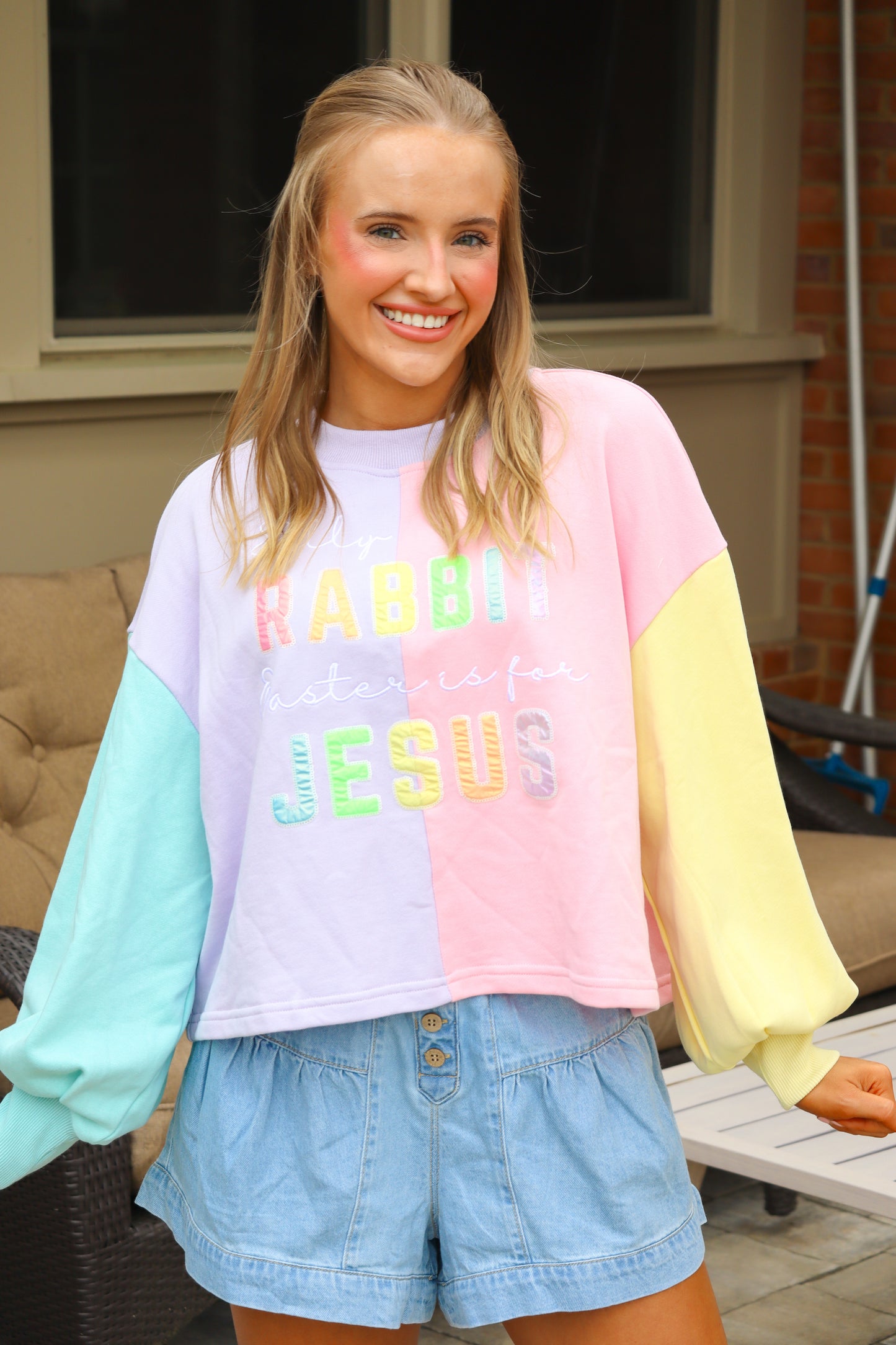 Easter Is For Jesus Cropped Sweatshirt