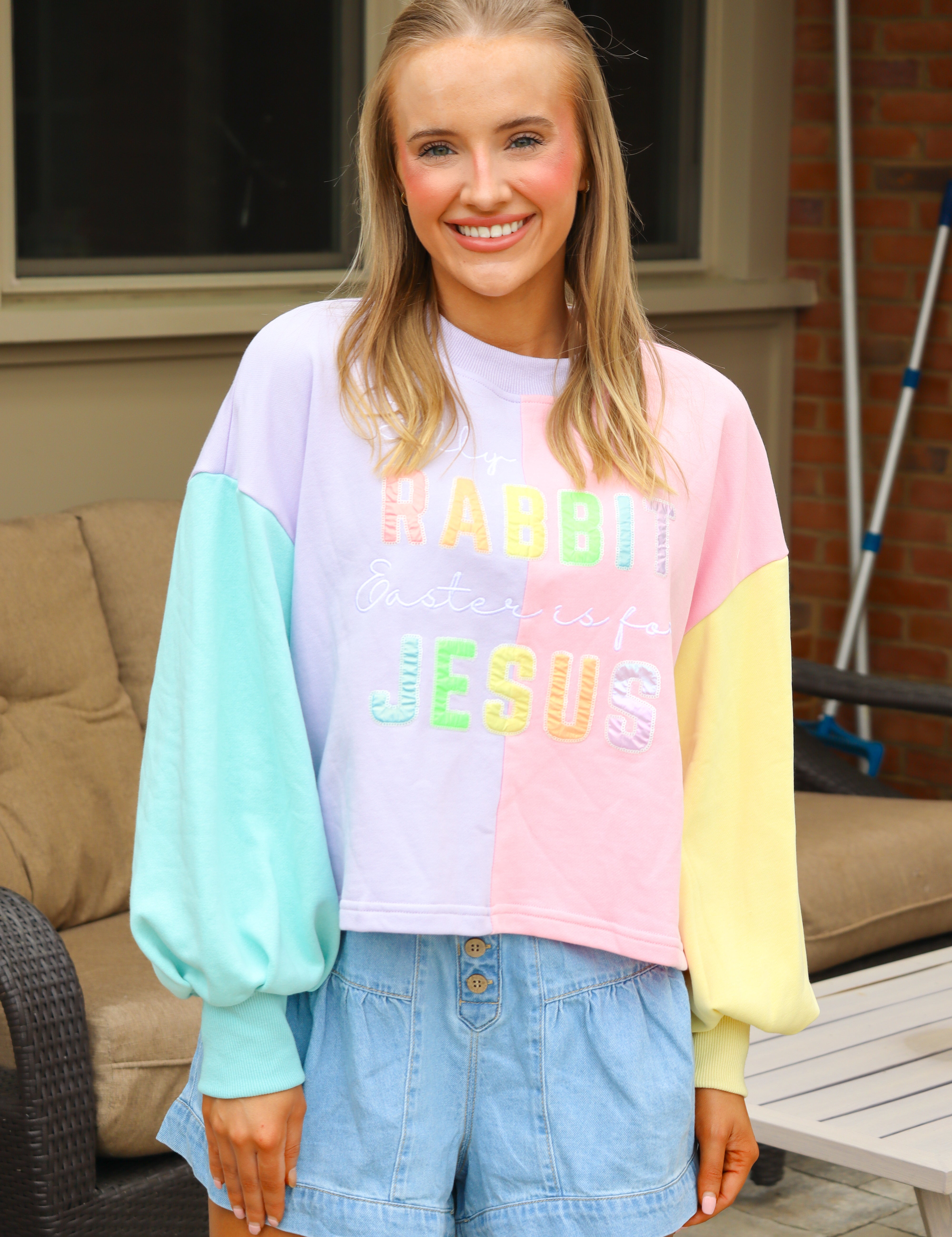 Easter Is For Jesus Cropped Sweatshirt