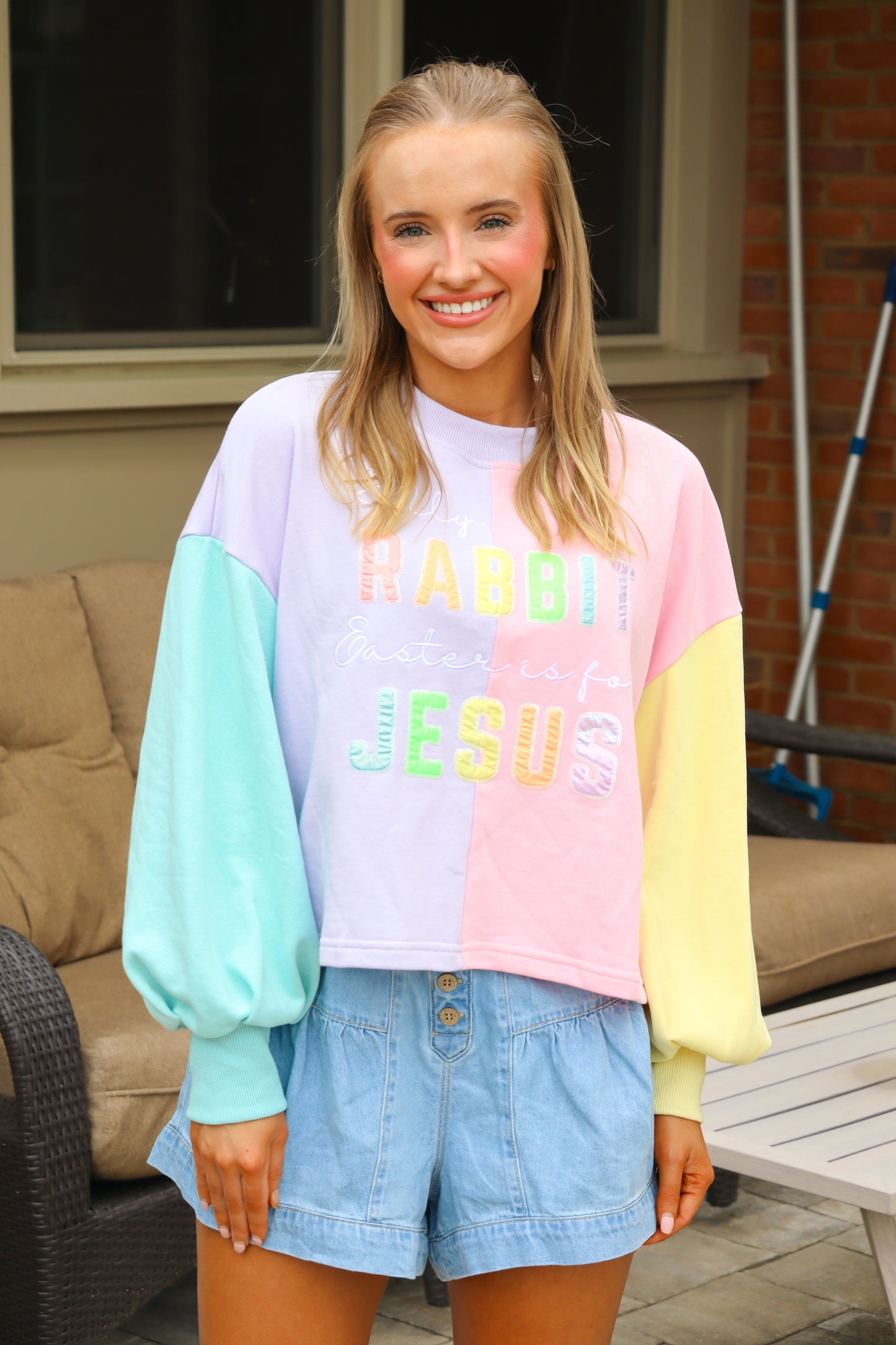 Easter Is For Jesus Cropped Sweatshirt