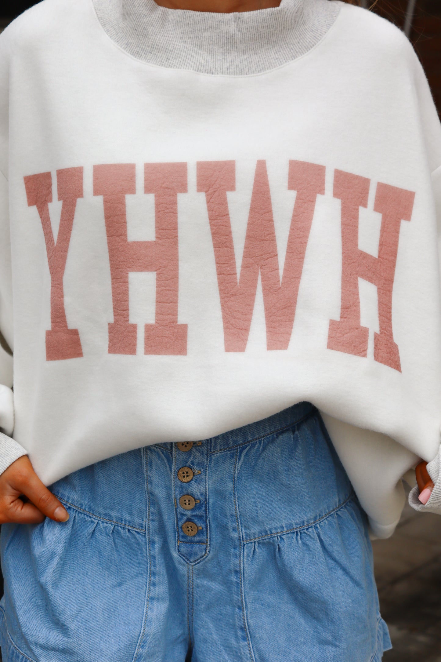 Yeshua Reversable Mock Neck Sweatshirt