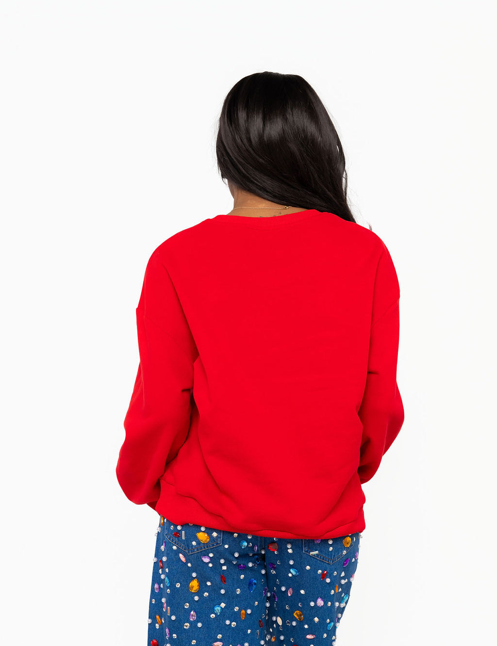 QOS Licensed Red W/ Green Frame Buddy Shopping Sweatshirt
