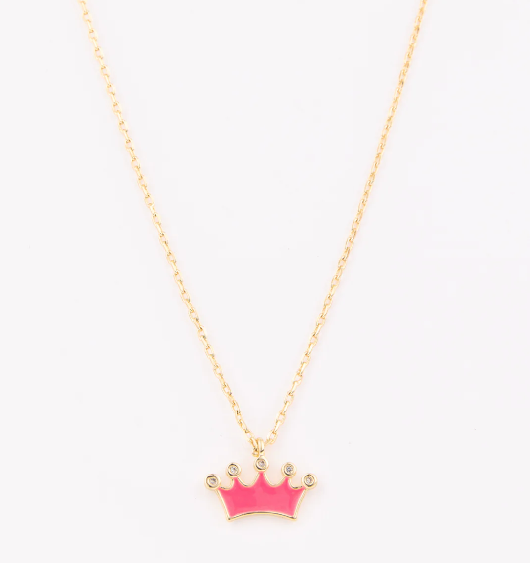 Pink Crown Necklace