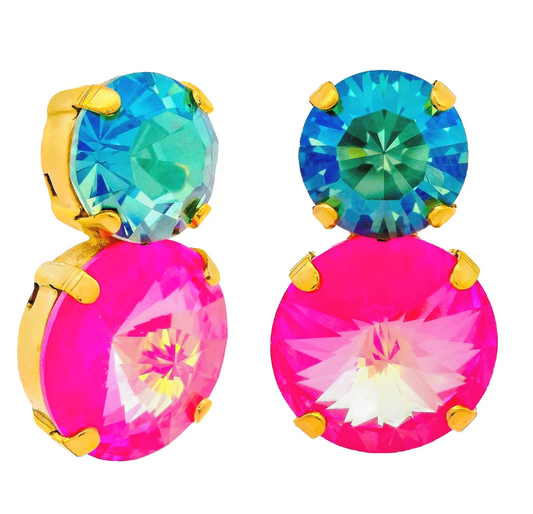 TOVA-Maegan Candy Crush Earrings Electric Pink Ignite