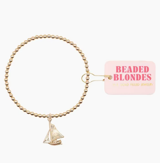 Beaded Blondes Sail Boat Bracelet