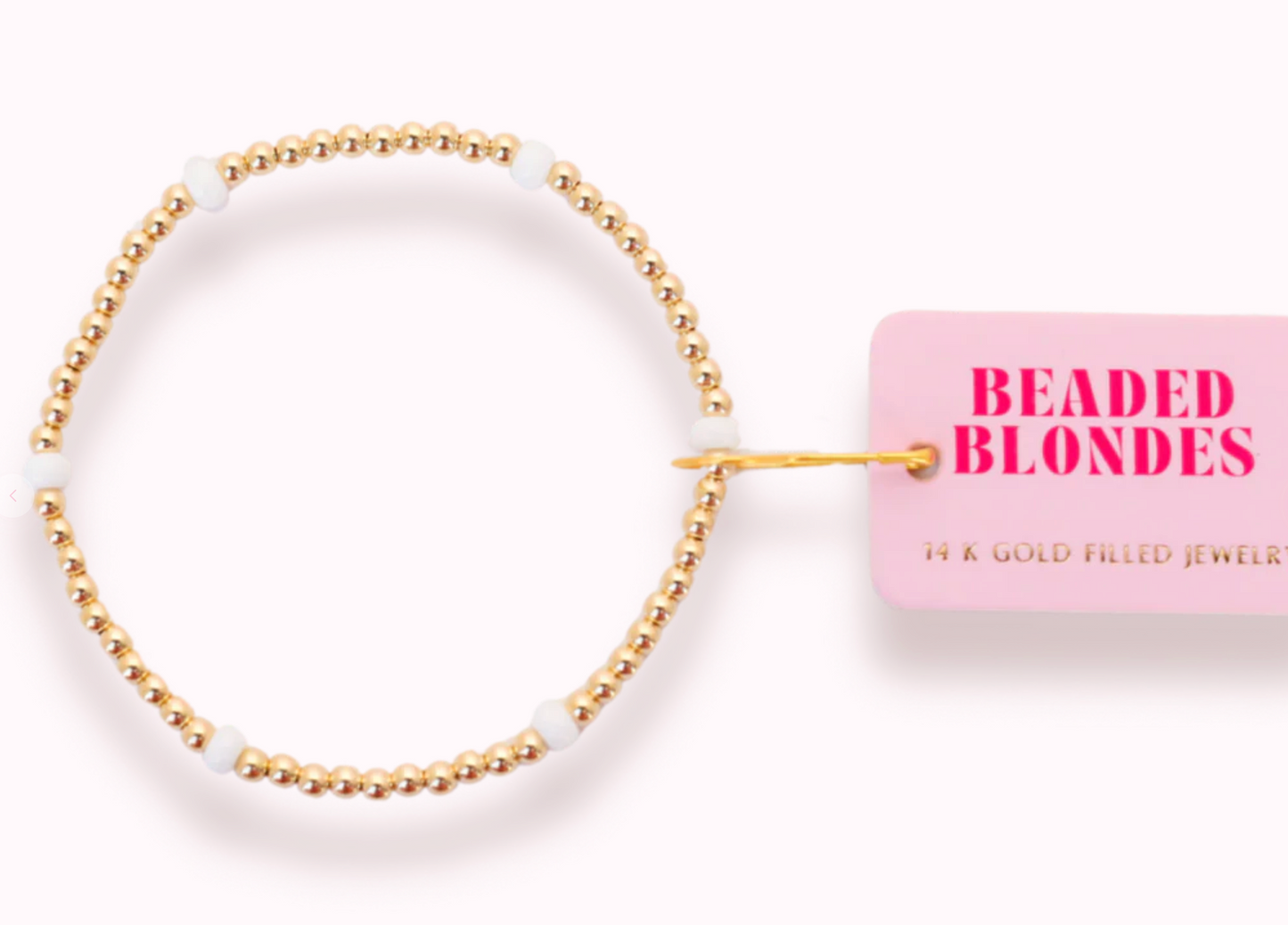 Beaded Blondes White Poppi Bracelet