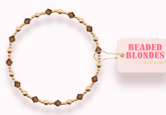 Beaded Blondes Cocoa Brown June Bracelet