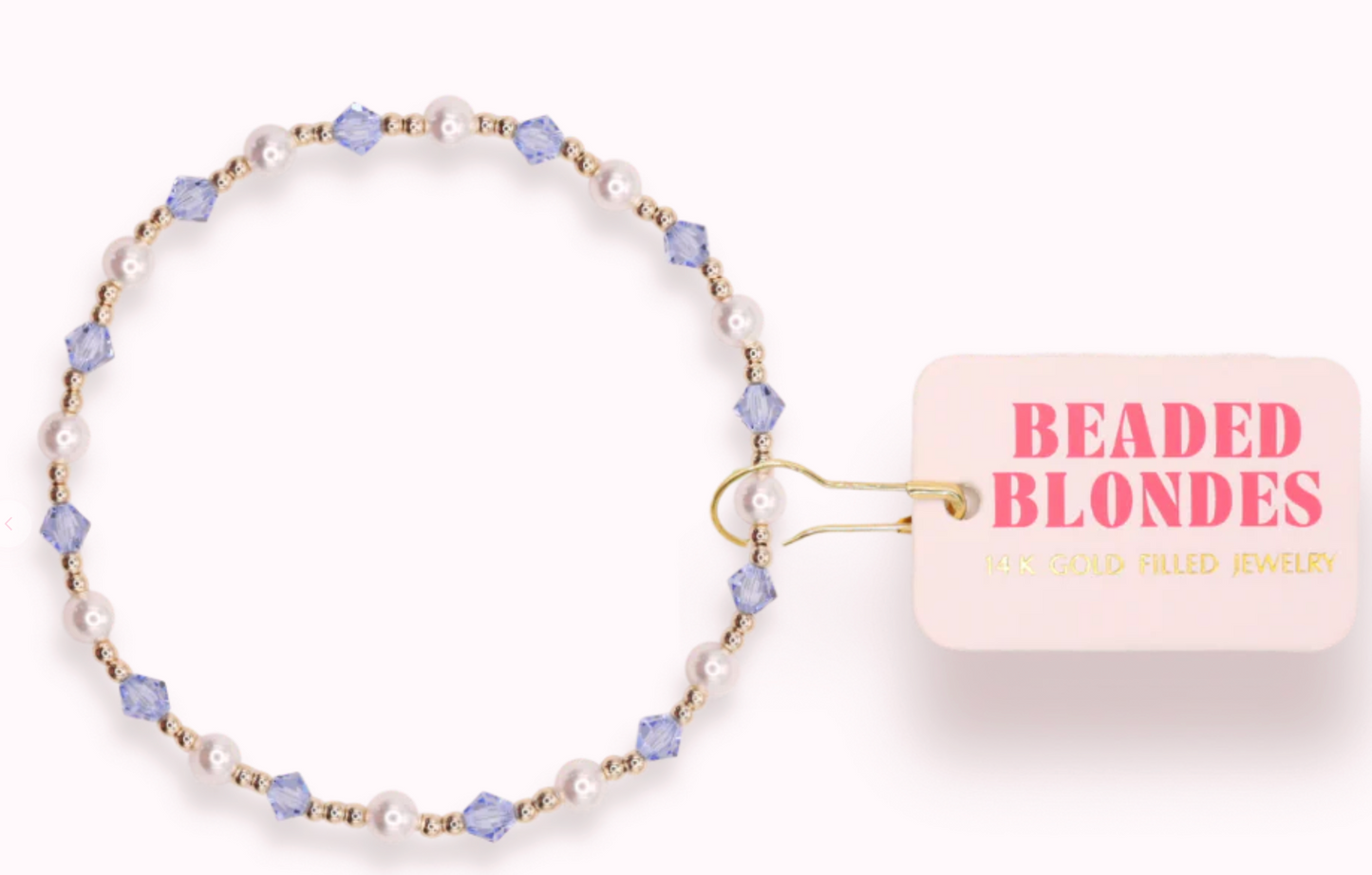 Beaded Blondes Blue Pearl June Bracelet