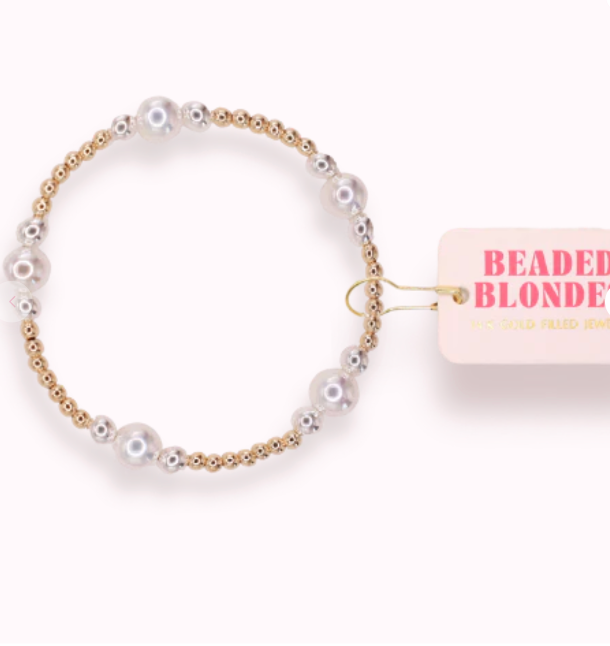 Serena Pearl Bracelet in Gold with Silver- Beaded Blondes