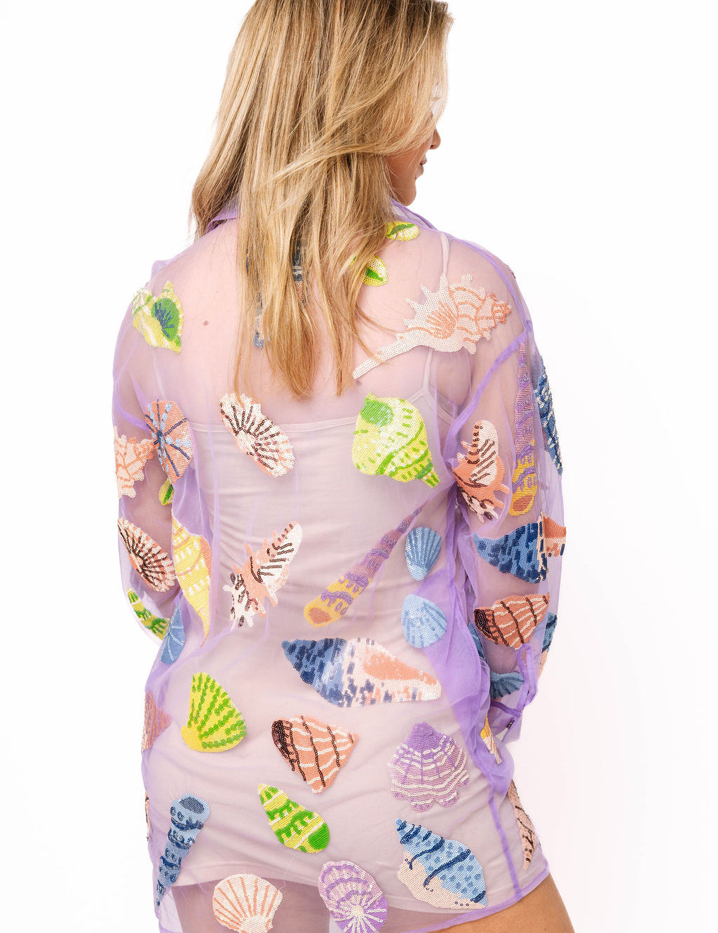 QOS Purple Sheer Multi Cover Up