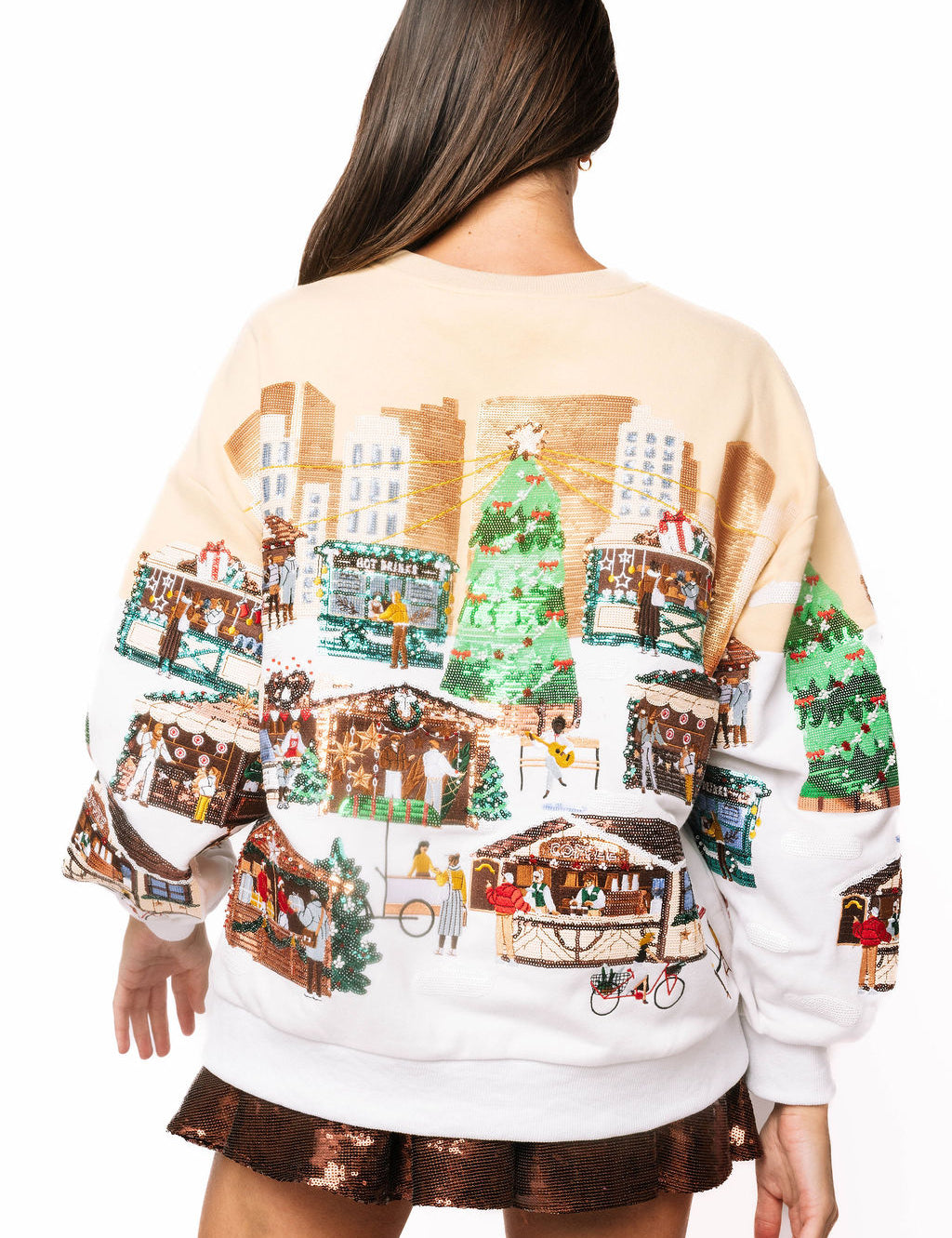 QOS Multi Christmas Market Sweatshirt