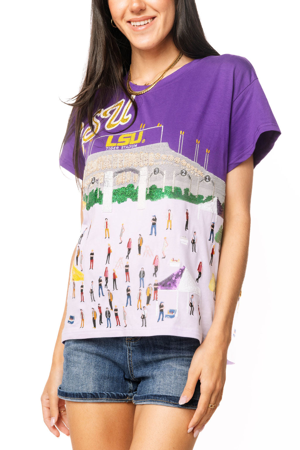 QOS Licensed LSU Stadium Tailgate Party Tee
