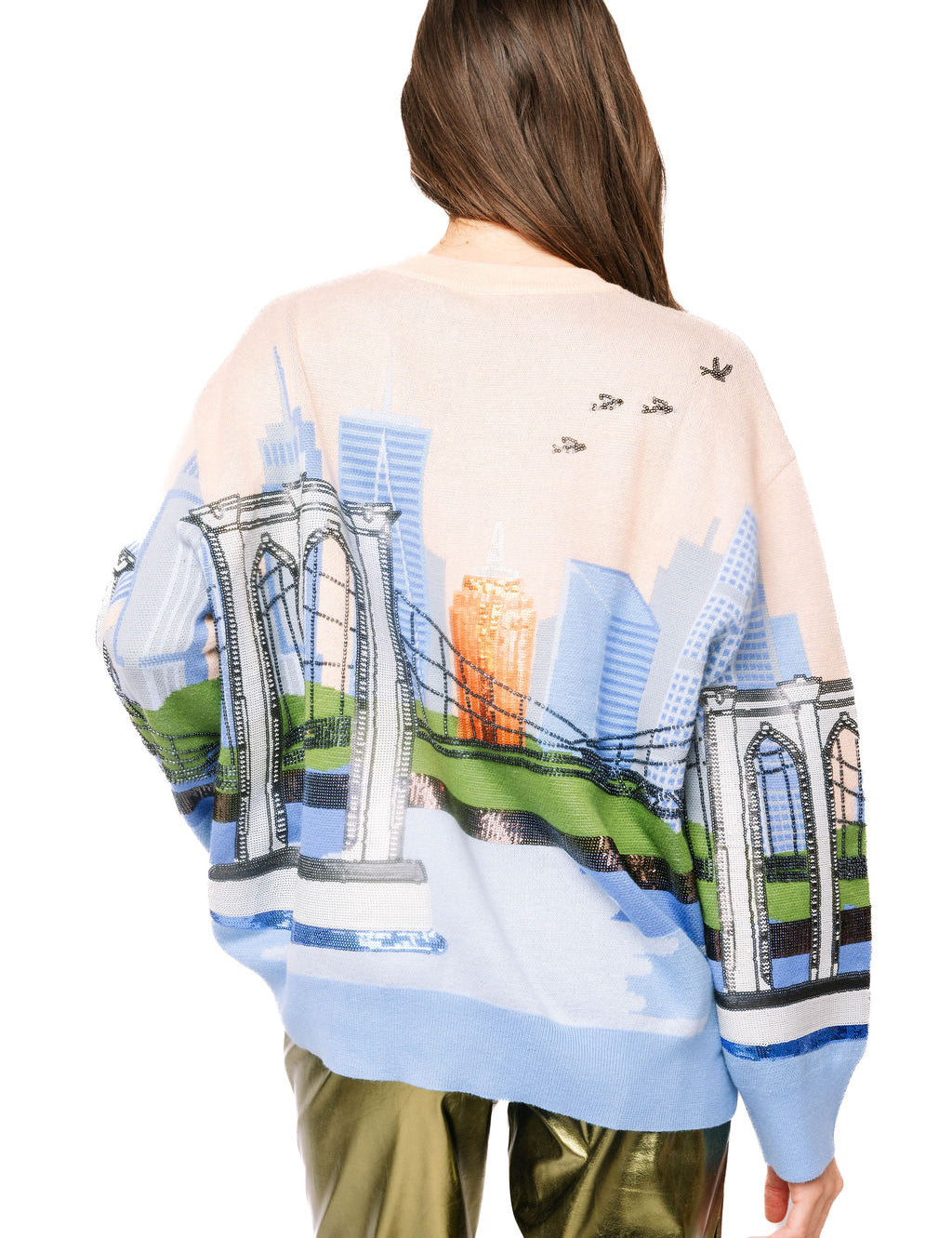 QOS Multi Bridge & City Scene Sweater