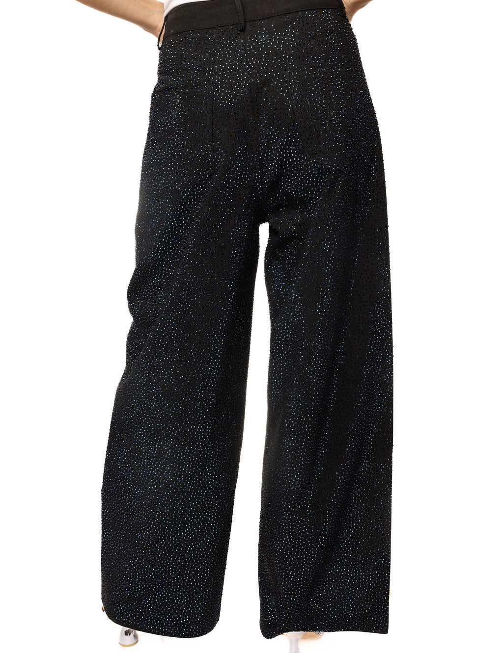 QOS Black Rhinestone Jean