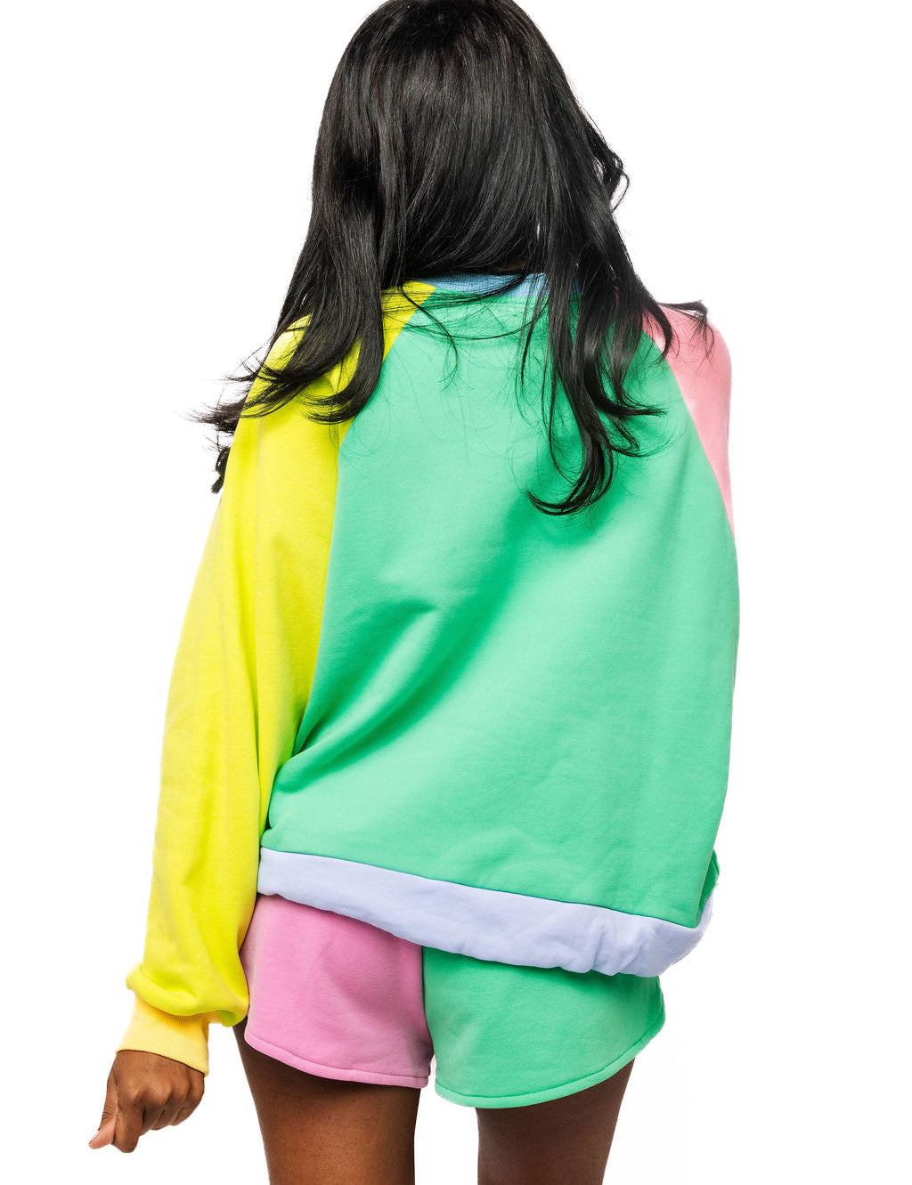 QOS Colorblock Logo Tie Shorts