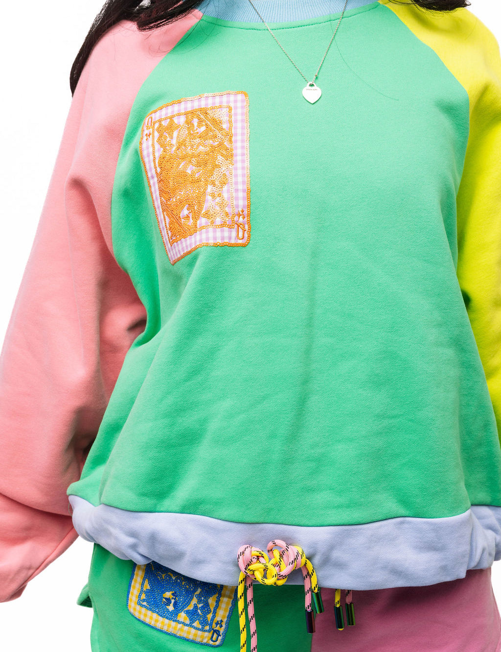 QOS Colorblock Card Sweatshirt