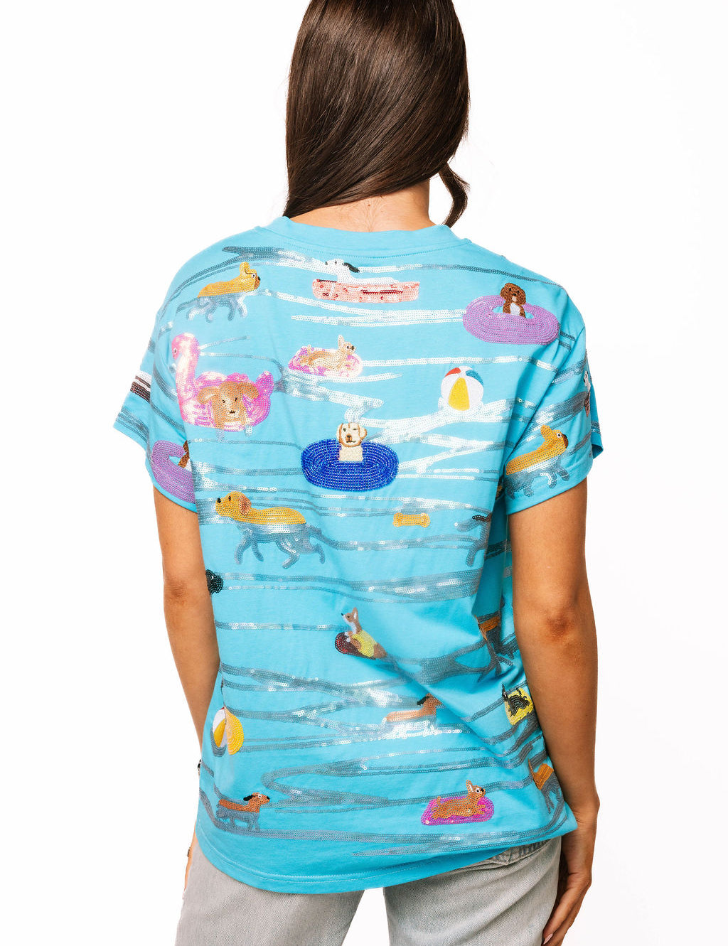 QOS Aqua Dogs On Tubes Swimming Tee